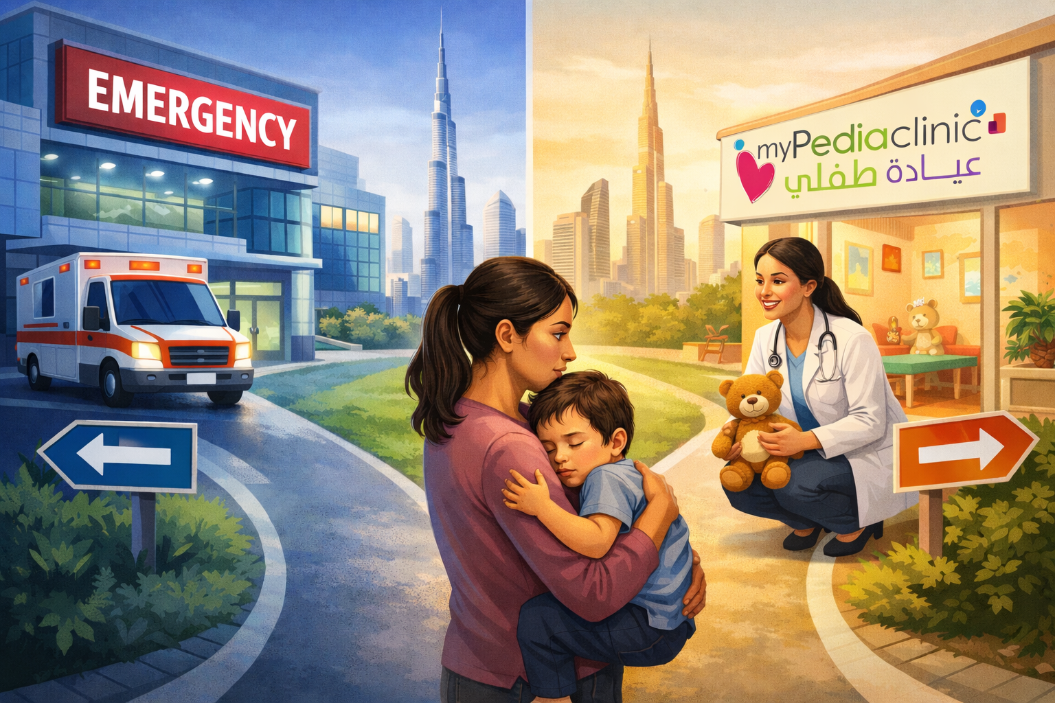 My Pedia Clinic - er vs pediatrician dubai
